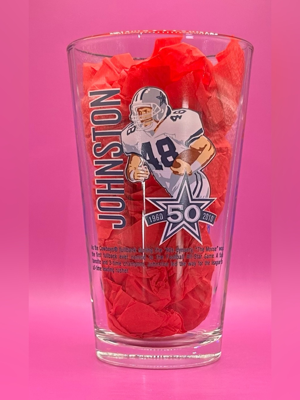 Dallas Cowboys Miller Lite 50th Anniversary Commemorative Daryl “Moose” Johnston